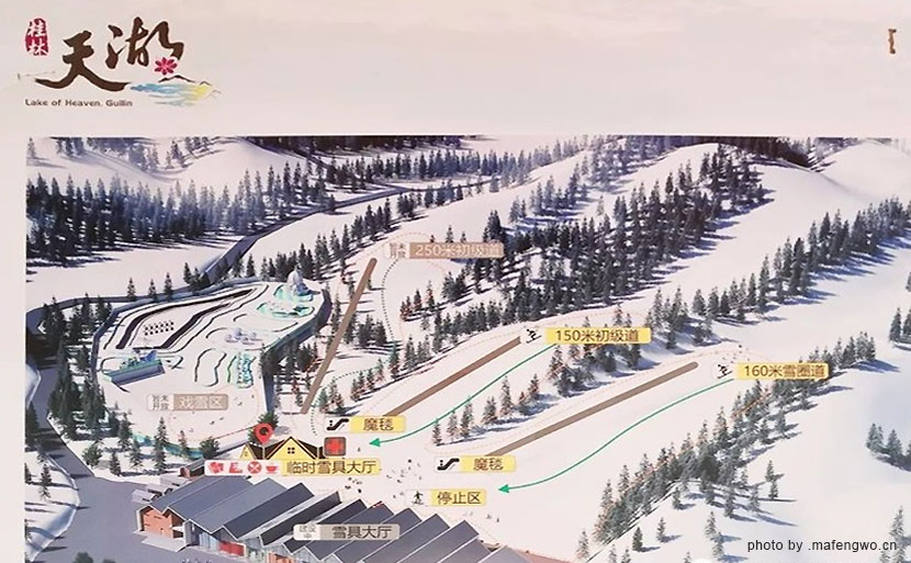 天湖滑雪地图